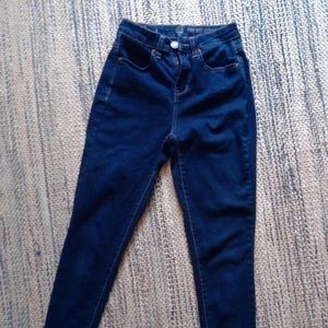 High Rise Blue Jeggings